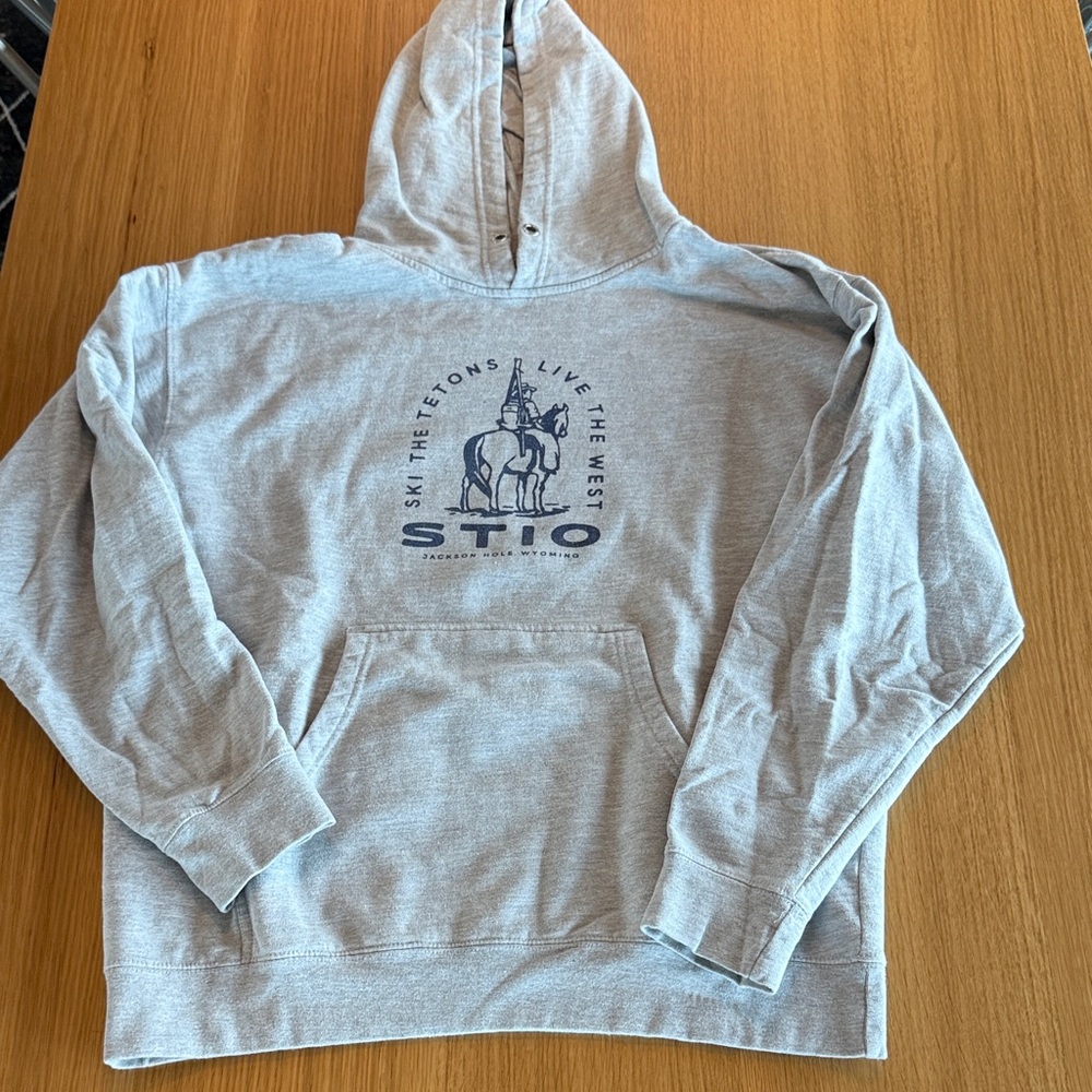 Stio Light Gray Men's Hoodie--Large